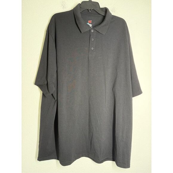 Hanes XTemp Fresh IQ Black Short Sleeve Polo Size 3XL Cotton Blend - Picture 1 of 8